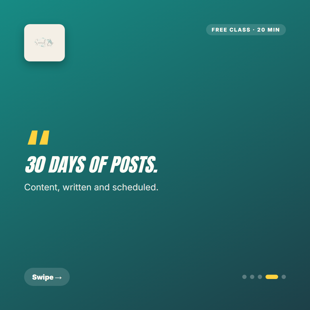 30 days of posts