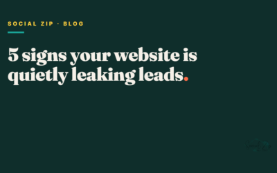 5 signs your website is quietly leaking leads